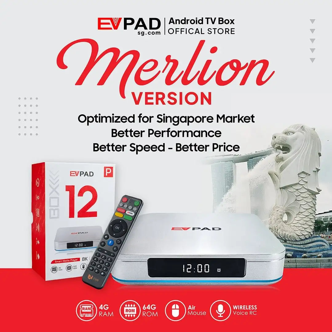 EVPAD 12P Android TV Box Merlion (Singapore Version)